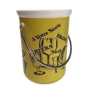 Vintage 1960s Cheers Retro Ice Bucket w/Handle